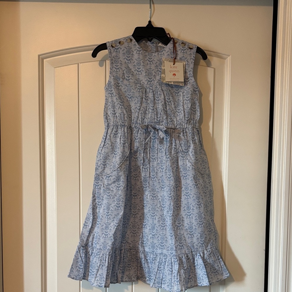 Kate Quinn Light Blue Patterned 3T Dress NWT